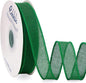 Ribbli Emerald Green Burlap Wired Ribbon, 1” Inch x Continuous 20 Yard, Green Wired Ribbon for Wreaths,Big Bows,Tree Decoration,Outdoor Decoration