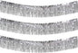 10 Feet Long Roll Foil Fringe Garland - Pack of 3 | Shiny Metallic Tassle Banner | Ideal for Parade Floats, Bridal Shower, Wedding, Birthday | Wall Hanging Fringe Garland Banner (Silver)