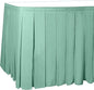 Ultimate Textile Pleat Polyester Fabric Table Skirt - Machine Washable Flame Resistant with Clips for Events, Weddings & Trade Shows, Cut & Sewn in Paterson, NJ - Mint, 21' Box Pleat
