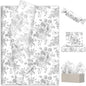 JarThenaAMCS 100 Sheets Floral Tissue Paper Silver Flower Gift Wrapping Paper Vintage Decorative Art Paper for Home Party DIY Crafts Supplies, 14 x 20 Inch