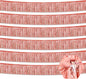 6 Pack 10 Feet Rose Gold Foil Fringe Garland Metallic Tinsel Streamers Banner Wall Hanging Curtain Backdrop for Parade Floats, Birthday, Graduate, Mother's Day, Wedding Party Decoration