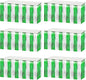 6 Pack 29x108 Inch Silver Green Metallic Foil Fringe Tinsel Table Skirts for Rectangle Tables Streamer Curtains Backdrop for Birthday, Parade Floats, Mardi Gras, St Patrick Day Party Decoration
