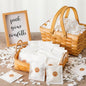 Wavwavw Biodegradable Confetti, Dried Hydrangea Flower Petals with Throw Me Stickers Wedding Confetti Biodegradable Flower Petals for Wedding Ideas Valentines Day Decor (White,55 Pcs)