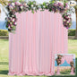 Pink Backdrop Curtain for Parties Rod Pocket Pink Curtains Photography Backdrop Drapes Privacy Fabric Decoration for Birthday Party Wedding Baby Shower Home Decor, 5ft x 10ft, 2 Panels