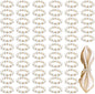 60 Pcs Wedding Pearl Napkin Rings, Pearl Napkin Rings Napkin Ring Holder Imitation Beaded White Napkin Ring Elegant Rhinestone Serviette Rings Buckle for Formal Wedding Home Dinner Party Decorations