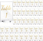 40 Pack Gold Acrylic Wedding Table Numbers 1-40 Clear Stand with Calligraphy Holders - 4 x 6 Inch Acrylic Table Signs for Wedding Reception Centerpieces