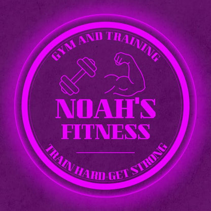 Custom Gym LED Sign – Personalized Color Changing Acrylic Wall Decor for Home Gym, Workout Room, or Man Cave (Gym, 16 INCHES)