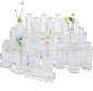 Glass Bud Vases Set of 20, Living Bud Vases, Small Bud Vase in Bulk, Mini Flowers Vases for Centerpiece, Vintage Decorative Vase Set for Table Decorations, Wedding Reception, Home Decor (Clear)
