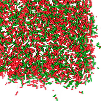 Christmas Sprinkles Bulk for Cake Decorating 7 ounce Holiday Jimmies Red and Green Sprinkles for Xmas Party Cupcake Toppers Cookie Ice Cream Decorations Celebrations