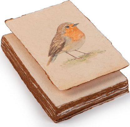 Wanderings Handmade Antique Deckle Edge Blank Cards - 4"x6" Package of 50 - Mixed Media Cards for Announcements Invitations Crafts - Thick Deckled Edge Paper 150 GSM Recycled Paper