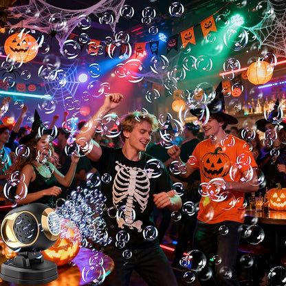 BOMOCO Bubble Machine Battery Operated Durable Bubble Blower Machine Automatic Bubble Machines for Kids Toddlers Parties Wedding Birthday Summer Outdoor Indoor Beach Halloween Favors, Black