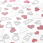 Zhanmai 240 Pieces Wedding Table Confetti, Glitter Rose Gold Heart Silver Diamond Ring I Do Scatter Party Table Decoration for Bridal Shower Engagement Bachelorette Party Decor