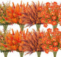 64 Pcs Outdoor Fall Flowers UV Resistant Faux Fall Plants with Fall Daisy Eucalyptus Lavender Artificial Autumn Flowers Greenery for Outside Home Porch Patio Thanksgiving Decoration