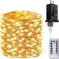 66Ft 200LED Fairy Lights Plug in with Remote, Waterproof String Lights Outdoor & Indoor 8 Modes with Timer, LED Twinkle Lights for Girl's Room Garden Patio Halloween Christmas Decorations (Warm White)