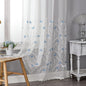 VISIONTEX White Sheer Voile Curtains, Decorative White Embossed Butterflies Rod Pocket Window Drapes for Home Kitchen, Living Room and Bedroom 54 x 84 Inch, Set of 2 Curtain Panels