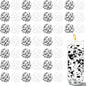 50 PCS Artificial Floating Beads for Centerpieces Vases, Black&White 8+3mm String Beads for Wedding Party Faux Pearl String for Decorating, String Pearls for Crafts Vase Filler