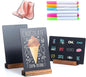 3 Pack 5x7 in Chalkboard Sign Small Blackboard Decorative with Wood Base