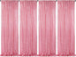 Backdrop Curtain Drapes 4 Pieces 2FTx8FT Blush Pink Wedding Backdrop for Bridal Shower Brithday Party Decor