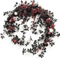 Ling's Moment 9FT Eucalyptus & Willow Leaf Garland with White Flower, Handcrafted Wedding Sweetheart Table Centerpieces Head Table Decor Arch Backdrop Decorations for Wedding | Black & Burgundy