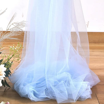 Baby Blue Tulle Backdrop Curtain for Baby Shower Boys Birthday Party Baby Blue Sheer Backdrop Curtains Drapes for Parties Photoshoot Background Decorations 2 Panels 5ft X 8 ft