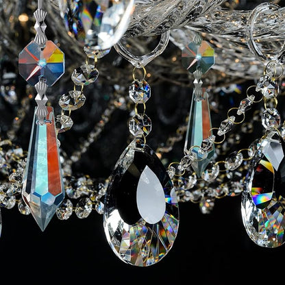 24 Pcs Chandelier Crystal Replacement 38 mm Teardrop & Icicle Crystal Prisms Hanging Gems Parts for Lamps and Chandeliers Suncatcher Christmas Tree Windows Home Decor (Clear)