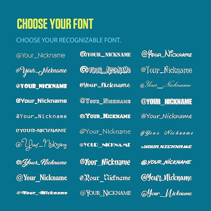 Custom Social Media Vinyl Lettering - Personalized Decals Name Username Logo for Cars, Cups, Windows, Tumblers, Hydroflask, JDM, Windshield - Waterproof Stickers from 4-100 Inches Sizes