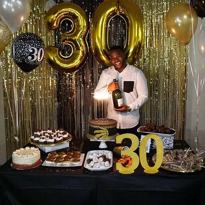 TONIFUL 11.8 Inch Gold Glitter Numbers Table Centerpieces 0-9 Birthday Party Decorations,Shining Gold Digital 3 for Birthday Party,Wedding,Bridal Shower,Engagement,Photo Shoot,Anniversary