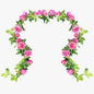 UKELER 2 Pack Artificial Rose Vines Silk Flower Garland Artificial Floral Plant for Wedding Arch Party Garden Craft Home Decor, Dark Pink