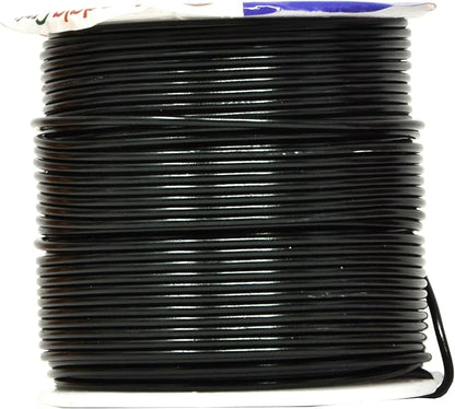Mandala Crafts 16 Gauge Anodized Aluminum Craft Wire for Jewelry Making – 390 FT Colored Flexible Silver Black Wire - Bendable for Bonsai Armature Crafting Sculpting