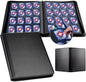 GEAoffice Trading Card Binder 16 Pockets, Premium Large 1000 Card Binder Holds 1000+, Side Loading Collection Album Folders for YuGiOh, MTG, TCG, Games& Sports, Carbon Black
