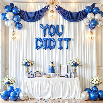 10x10 ft White Glitter Backdrop Curtain for Parties, Wrinkle Free Glitter Photo Backdrop Drapes 2 Panels 5x10FT Shimmer Back Drop Cloth for Wedding Birthday Baby Shower Photography Background Decor