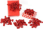 6" Metallic Glitter Red Self Adhesive Curly Ribbon Gift Wrap Bows for Christmas, Holiday, Birthday, Wedding, Presents, Party Favors Decorations 6-Count