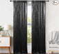 JYFLZQ Black Sequin Backdrop Curtains 4ft x 8ft 2 Panels Glitter Photo Booth Backdrops Sparkly Photography Background Drapes for Halloween Father's Day Graduation Birthday Parties