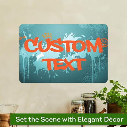 Custom Sign, Custom Street Sign, 11 Font Colors, 13 Font Styles, 4 Hole Options, 22 Sizes, 12x18 Inches, Rust Free DiBound, Fade Resistant, Made in USA by My Sign Center (Graffiti)