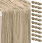 10 Pack Khaki Cheesecloth Table Runner 35x120 Inch 10Ft Rustic Gauze Cheese Cloth Table Runner Sheer Cheesecloth Table Runners for Wedding Party Bridal Shower Decoration