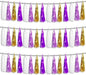 3P Purple-Gold Party Decoration Tassel Garland, Tassels Banner Streamers for Parade Floats, Bachelorette, Wedding, Birthday, Halloween, Christmas, Bridal/Baby Shower Party Decorations