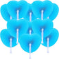 12 Packs Decorative Paper Folding Hand Fans Handheld,Blue Heart Foldable Wedding Fans Chinese and Japanese Fans Bulk for Bridal Guest Church Party Favors Dancing Birthday DIY