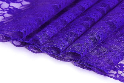 MDS Pack of 15 Wedding 12 x 108 inches Lace Table Runner for Wedding, Decorations for Birthday Parties, Banquets, Graduations, Engagements, and Runners fit Rectangle, Round Table- Royal Blue