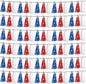 6P Red Blue White Foil Fringe Metallic Tassel Streamers Banner Tassel Garland for Parade Floats, Bachelorette, Wedding, Birthday, Graduation, Christmas, Bridal/Baby Shower Party Decorations