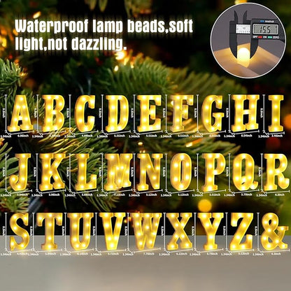 Light Up Letters N,LED Sign Marquee Letters 26 Alphabet for Party Birthday Name,Wedding,Christmas Decorations,Personalized Name Sign Letter for Centerpieces Table and Wall Decor