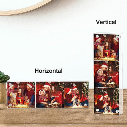 Boxalls 2x6 Inches Acrylic Picture Frames - 5 Pack, Clear Frameless 2x6 Photo Frames with Magnetic, Double Sided Transparent Desktop Frame (5 Pack)