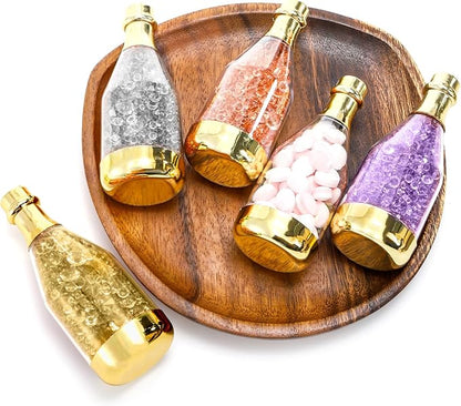 Frcctre 48 Pack Metallic Golden Mini Champagne Bottles, Plastic Champagne Candy Bottles Candy Jar Party Favor Containers for Wedding Birthday Party Bridal Shower Baby Shower