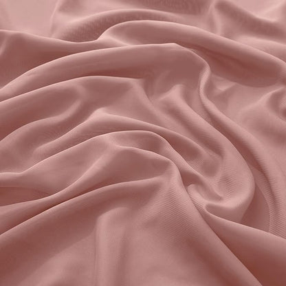 VACVELT Wedding Arch Draping Fabric Dusty Rose Chiffon, 2 Panels Sheer Drapes 30 Inch x 20ft Chiffon Backdrop Curtain Decor, Outdoor Sheer Drapery for Ceremony Party