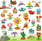 36 Packs Party Favors Building Blocks, Ideal for Kids Classroom Exchange, Flower Bouquets Building Set, Mini Building Flower Set, DIY Unique Great Brithday Gifts for Girls Womens