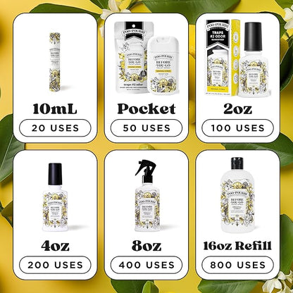 Poo-Pourri Before-You-Go Toilet Spray Refill, Original Citrus, 16 Fl Oz, Up to 800 Uses, Bathroom Odor Deodorizer with Essential Oils for Home or Work, Lemon, Bergamot and Lemongrass Scent