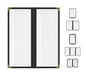 Goodsmart Restaurant Menu Covers - 25 Pack Black 2-Page/4-View 4.25" x 11", Top-Loading Vinyl Menu Holders with Clear Sleeves, Double-Stitched Edge, Leather-Style Café Covers with Gold Corners