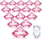 Boao 24 Pack Diamond Place Card Holders Acrylic Table Number Holder Card Stands Crystal Diamond Party Decorations Favor for Weddings Home Table(Pink)
