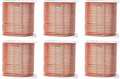 Mandala Crafts 18 Gauge Anodized Aluminum Craft Wire for Jewelry Making - 450 FT Colored Flexible Rose Gold Combo Wire - Bendable for Bonsai Armature Crafting Sculpting