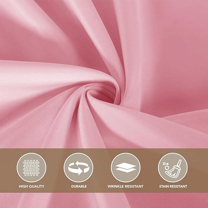 sancua Small Square Tablecloths 36x36 Inch - Pink Table Cloth for Square or Round Tables, Washable Polyester Fabric Table Cover for Nightstand End Bedside Tables