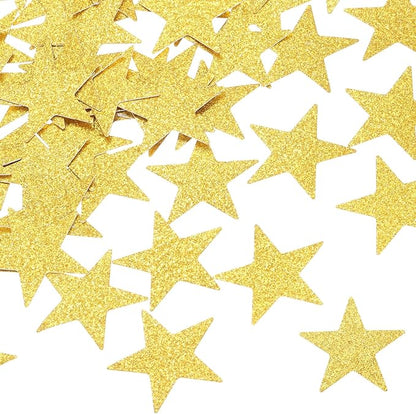 MECCANIXITY 250Pcs Heart Confetti Glitter Confetti Table Confetti Decor for Party Wedding Festival Decorations,1.18x1.18Inch,Light Gold